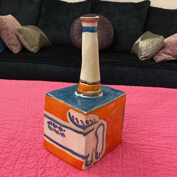 Desimone Colorful Ceramic “ Cat”Vase - Picture 4 of 12